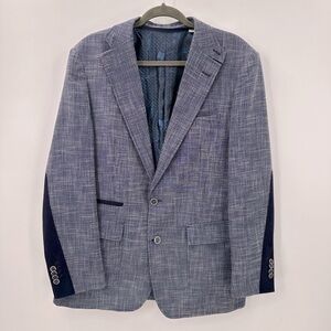 Robert Graham Downhill Blue Textured Blazer Jacket Sportcoat 42R 42 R